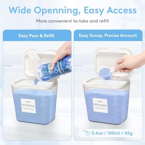 Lifewit Laundry Pods Container with Pop-up Lid, 0.72gal, 3 Pcs - Image 3