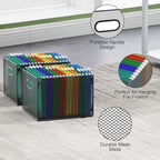 samstar 2 Pack Hanging File Organizer, Mesh File Folder Box Filing Box File Cabinet Organizer Storage Boxes, Letter Size - Image 4