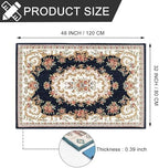 CHICHIC 32 x 48 Inch Indoor Welcome Door Mat for Home Entrance, Floor Mats for House Front Doormat Indoor Inside Outdoor Outside Entryway Rugs Anti-Slip Rubber Back Low Profile, Blue - Image 3
