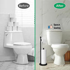 Toilet Paper Holder Free Standing, Black Toilet Paper Holder, Bathroom Storage for 5 Mega Rolls, 27.6”H - Image 5