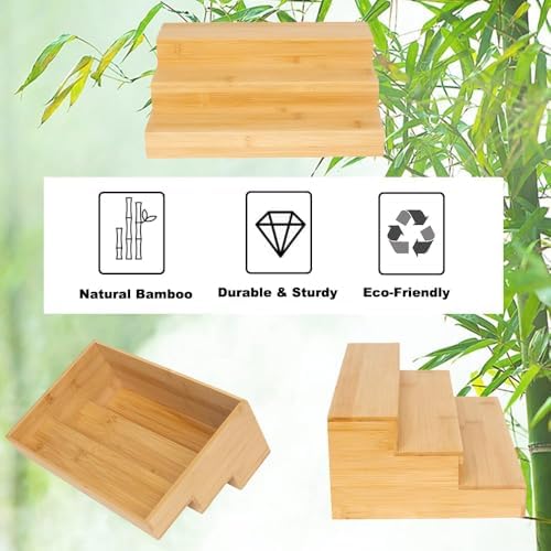 2 Pack Bamboo Spice Rack Organizer 3 Tier - Image 6