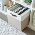 OrganiHaus 11x11 Cube Storage Bins, Set of 4 - Fabric Storage Cubes - Image 5