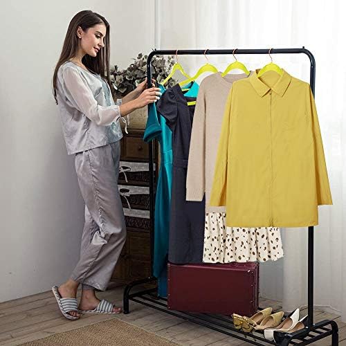 VECELO Premium Velvet Clothes Hangers Suit Heavy Duty (50 Pack)-Non Slip & Space-Saving with 6 Finger Clips & Tie Rack Excellent for Men and Women,Yellow - Image 6
