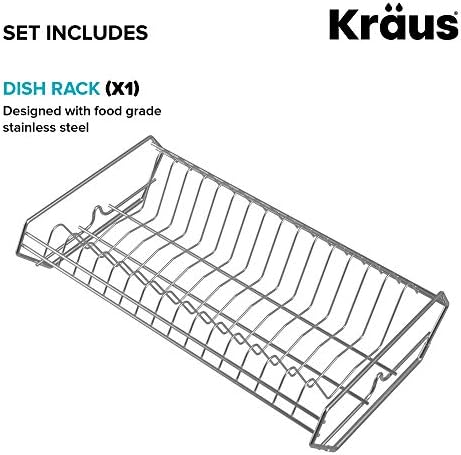 Kraus Kore Stainless Steel Dish Drying Rack for Workstation Kitchen Sink, KDR-1 - Image 2