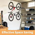 24 Pack Bike Rack Garage Hooks for Hanging, PVC Coated, Black - Image 6