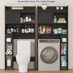 kepptory 30" W Over the Toilet Cabinet with Sliding Barn Door，Black - Image 4