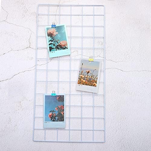 PATIKIL 24"x12" Wire Grid Panel, 3 Pack Wall Grid Decorative Panels Board Photo Pictures Display Decor Hanging Organizer for Home Office, White - Image 4