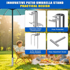 Dolibest Portable Umbrella Base Umbrella Ground Stake Fit 1-1.1.6'' Poles - Image 4