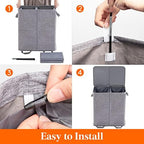 Lifewit Double Laundry Hamper with Lid, Removable Laundry Bags, Gray - Image 3