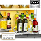 LYNK PROFESSIONAL® Pull Out Spice Organization for Cabinets - 12-3/8 inch Wide – Spice Rack for Inside Cabinets, Slide Out Spice Rack Organizer for cabinet – Pull Out Spice Rack, Sliding 1 Tier Chrome - Image 6