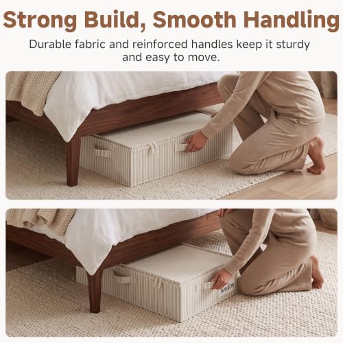 StorageWorks 5 Inch Low Profile Under Bed Clothes Storage Bins with Lids - Image 4