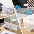 novelinks 4 Quart Clear Plastic Storage Containers with Lids (8 Pack) - Image 4