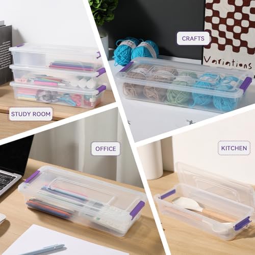 novelinks 4 Quart Clear Plastic Storage Containers with Lids (8 Pack) - Image 4