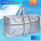 4 Pcs 176 Gallon Extra Large Moving Bags Heavy Duty Storage Bag - Image 2
