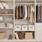 StorageWorks Closet Storage Bins with PU Handles, Ivory White, Extra Large - Image 2