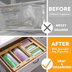 SpaceAid WrapNeat 2 in 1 Wrap Dispenser, SpaceAid Bag Storage Organizer for Kitchen Drawer, (5 Pack Set) - Image 3