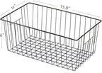 4 Pack Freezer Organizer Bins - Stand up Freezer Organizers for 16 Cu.Ft Upright Freezer, Easily Get Food Improve Air Circulation, Wire Storage Baskets, Black - Image 5