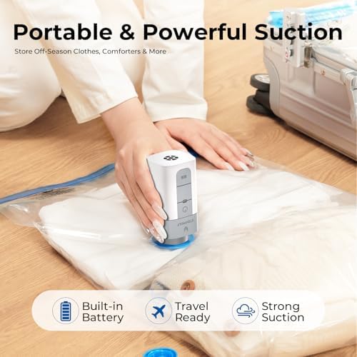 ETENWOLF 10 Large Vacuum Storage Bags for Travel with Wireless Pump - Image 5