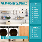 2 Slatwall Baskets 24x12x4In with 20 Hooks, Slatwall Accessories - Image 6