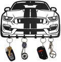 MOOH Key Holder for Wall - Metal Automotive Key Holder With 6 Hooks - Unique Car Gift for Men, Women, Car Lovers & Enthusiasts - Cool Man Cave Decor (Ford Mustang 2021, Black) by MOOH