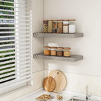 RICHFOCUS 24Inch Floating Shelves for Wall 2Pack, Grey, 8" Deep - Image 4