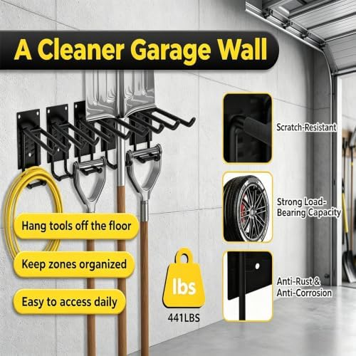 Garage Wall Organizer-Garden Tool Rack Wall Mount - Image 7