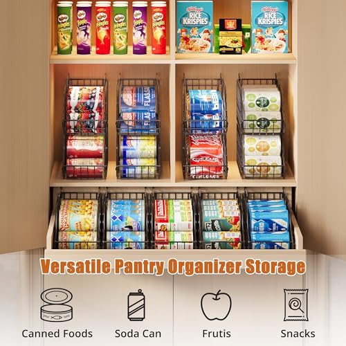 Sonyabecca 6 Pack Stackable Can Organizer for Pantry Cabinet Food Storage - Image 3