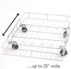 MSR Imports Expandable Rolling Metal Storage Basket-Home and Kitchen Storage Solution,Silver - Image 3