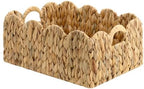 StorageWorks Wicker Baskets for Nursery, Water Hyacinth Scalloped Baskets by StorageWorks