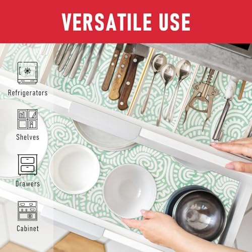 Cooyes Non-Slip Refrigerator Liners for Shelves, 17.7" × 24", 12 Pack, Large Fridge Drawer & Shelf Liners for Kitchen Cabinets Non-Adhesive, Breathable Material, BPAfree, Keep Produce Fresh Longer - Image 6