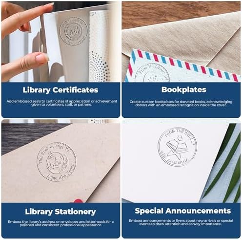 Personalized Home Address Seal Press & Customized Embossing Stamp, 1-5/8 Size - Ideal for Muslim Wedding Planners, Soft Rubberized Grip, Custom Name & Address Embosser for Invitations & Stationery - Image 3