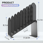 Sinboun Inclined Desk File Organizer Folder Holder with 8-Section, Black - Image 2