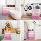 HomeHacks 2 Pack Laundry Baskets, Laundry Hampers Bags (Blue+Pink 75L) - Image 6