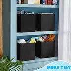 Yinder 4 Pcs Cube Storage Bin, Black 14''x10''x8'' Storage Cubes - Image 6