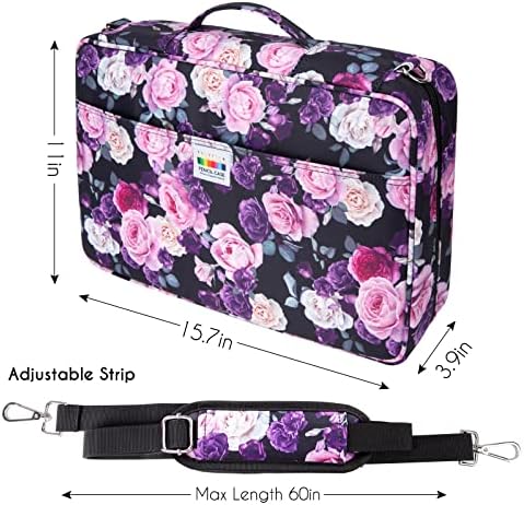 YOUSHARES 480 Slots Colored Pencil Case - Big Capacity Pen Case Organizer with Multilayer Holder large Colored Pencil Case (Purple Pink Rose) - Image 3