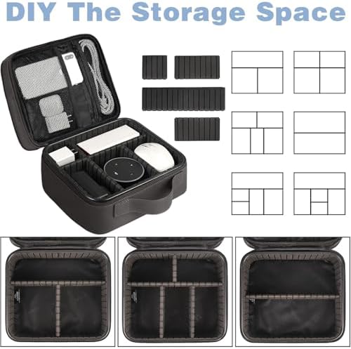 MATEIN Cord Organizer Bag with Adjustable Divider, DJ Electronic Storage - Image 5