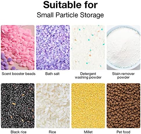 Laundry Scent Boosters Beads Dispenser, Conwomin Wall Mounted Laundry Detergent Dispenser with 2 Cups for Laundry Beads, Rice, Beans, Stain Remover Powder, Black(105 oz) - Image 6