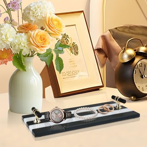 Marble Napkin Holder with Handles for Bathroom ‑ Guest Towel Holder 11.8" - Image 6