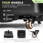 FRUITEAM Umbrella Base with Wheels, 100 LBS Heavy Duty Patio Umbrella Stand - Image 3