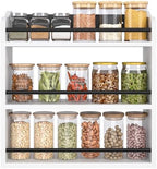 Spice Rack Wall Mount, Wood Spice Rack for Countertop, White by BCOZLUX