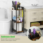 3 Tier Bathroom Organzier Storage Shelf Stand Toilet Paper Holder - Image 3