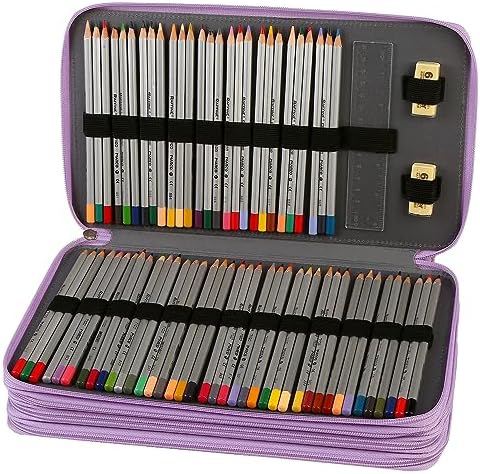 300 Slots Colored Pencil Case Organizer, 4 Layer Bag - Image 2