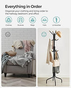 SONGMICS Coat Rack Freestanding, Metal Stand with 12 Hooks and 4 Legs - Image 5
