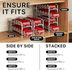 Simple Houseware 2-Pack Stackable Beverage Soda Can Dispenser Rack, White - Image 3