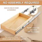Sintuff 4 Pack Wooden Pull out Tray Cabinet Organizer, 12'' X 21'' - Image 4