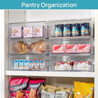 Vtopmart 8 Pack Large Clear Stackable Storage Drawers for Closet, Pantry - Image 5