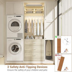 Besiost Closet Systems with 12 Wood Drawers, Closet System Set of 4 - Image 6