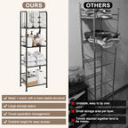 4-Tier Freestanding Towel Racks for Bathroom, Black Towel Rack Stand - Image 4