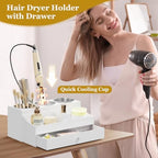 GFWARE White Hot Hair Styling Tool Organizer with Drawer & 3 Cooling Cups - Image 2