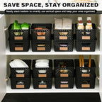 10 Pack Small Plastic Storage Bins with Lids, Stackable Plastic Storage Baskets for Organizing with Handles, Organizer Bins with Labels for Room, Craft, Containers for Pantry Organizers and Storage - Image 5
